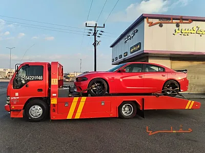 سطحة الدرب الشقيق الحريضه الخط الدولي مربه لنقل السيارات في الدرب