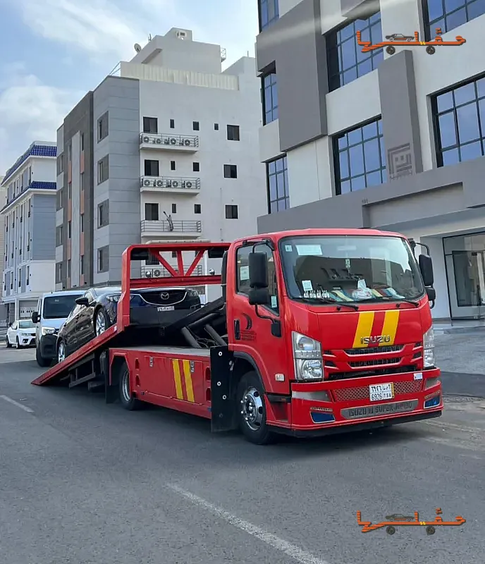 سطحة هيدروليك مع منصة خفض - سطحة هدروليك في جدة في جدة